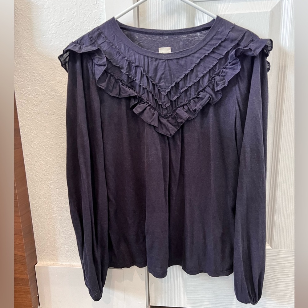 Rebecca Taylor top with ruffles size M